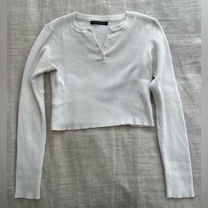Brandy Melville, cropped white sweater